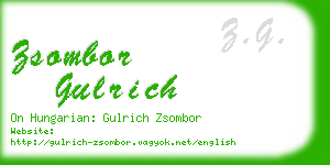 zsombor gulrich business card